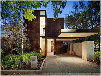 warna cat eksterior pada rumah mewah minimalis 2 lantai » Ide Desain Rumah Mewah Minimalis 2 Lantai Nuansa Alam